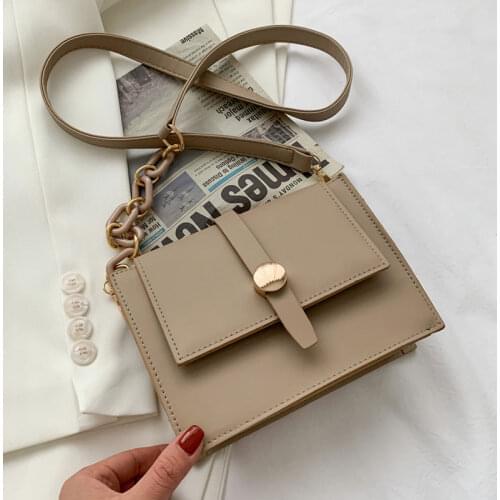 Fashion Handbags For Women High Quality Soft Leather Shoulder Bags Crossbody Bag Simple Small Square Bag Designer Lady Purse