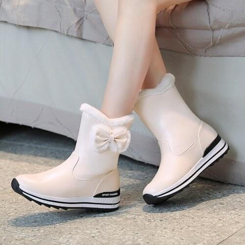 2020 New INS Fashion High Platform Boots High Wedges Ankle Boots Women Thicken Warm Snow Boots Woman