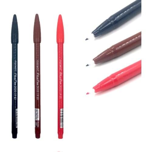 10pcs Tattoo Marker Pen Microblading Surgical Skin Marker Pen for Eyebrow Lip Permanent Makeup Waterproof Positioning Pen