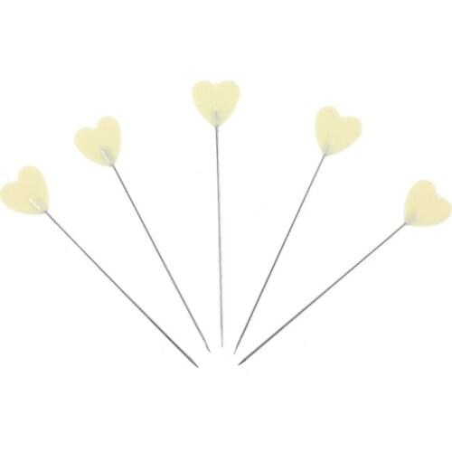200pcs Heart Dressmaker Pins Needles Jewelry Making Tools DIY Quilting Sewing C90C