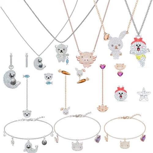 2020 Fashion Jewelry SWA1: 1 Exquisite Charm Cute Carrot Bunny Seal Polar Bear Little Flying Pig Necklace Romantic Gift