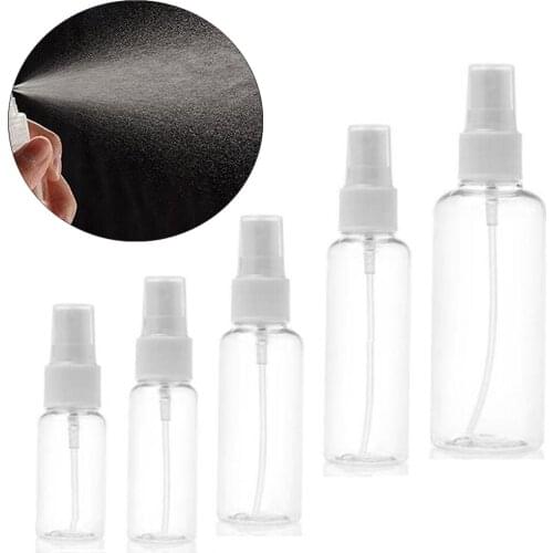 5 Pack Spray Bottles, Empty Transparent Fine Mist Container Spray Bottles Set 10-100ml
