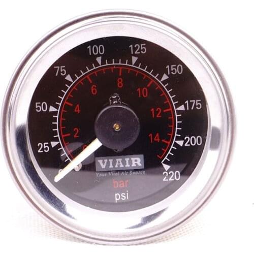 VIAIR black barometer dual needle Air gauge 2inch dia.52mm 0-220PSI with 12V backlight press gauge/pneumatic suspension part