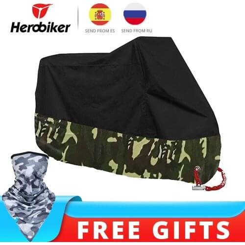 HEROBIKER Motorcycle Cover Motorbike Bike Cover Waterproof Dustproof UV Protective Outdoor Indoor Moto Scooter Rain Cover