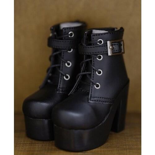 N01-X076 children handmade toy 1/3 1/4 Doll Accessories BJD/SD doll shoes Buckle strap thick-soled high heels 1pair