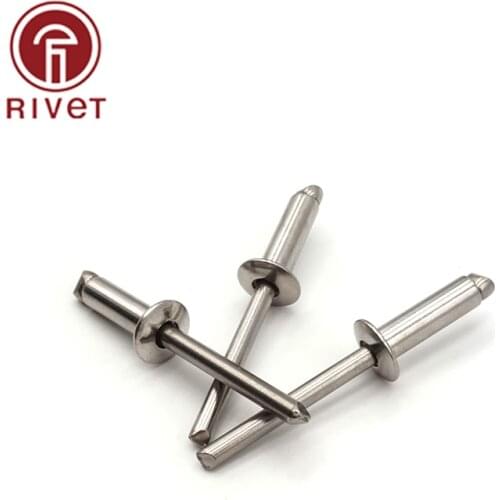 DIN 15983 20PCS M4.0/M4.8 Stainless Steel And Steel Blind Rivet Round Head Open Type Csk Head Pop Rivet Multi Size