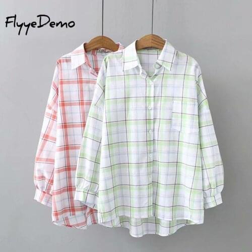 FlyyeDemo Women's Plaid Shirts