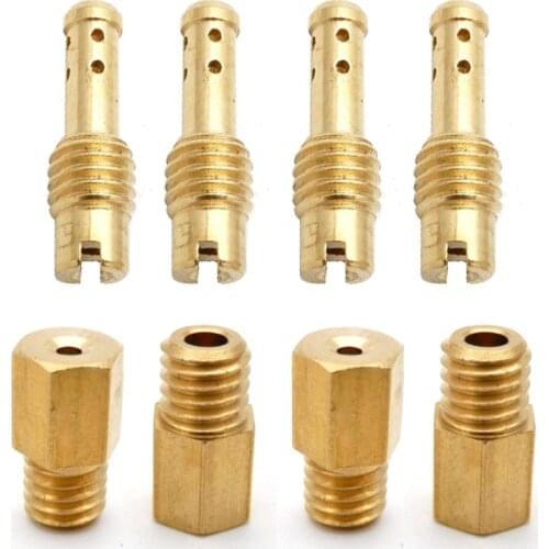 8pcs/set Carburetor Main Jet Pilot Jet For MIKUNI VM/TM/TMX VM22/210 AX100 Carburetter Fuel Injector Nozzle