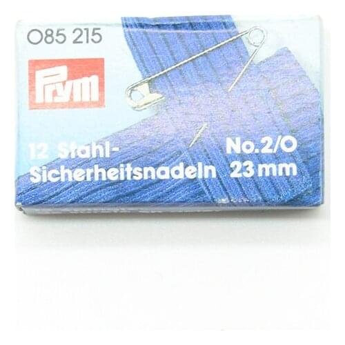 Germany Prym 085215 085216 085220 085224, steel, safety pin, silver, 12pcs