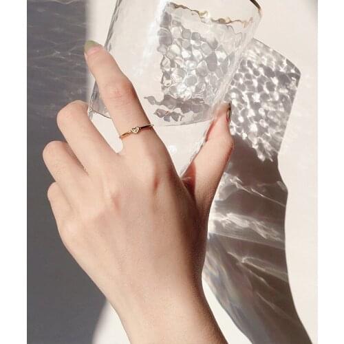 Korean Heart-shaped Rings For Women Adjustable Opening Teen Girls Gift New Simple Fashion Hot Sale Lady Wedding Jewelry BOYULIGE