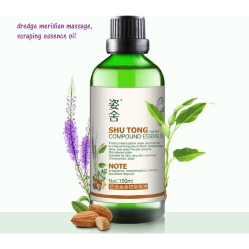 Cosmetics Whole body dredge meridian massage, scraping essence oil compound products essential oil 100 ml/ bottle