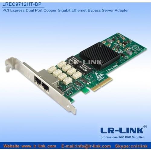 LR-LINK PCIe x4 1Gbps 2 port Bypass Card Intel I350 Chipset