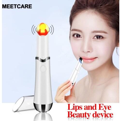 Mini Electric Eye Massager Vibrator Roller Ionic Anti Ageing Wrinkle Dark Circles Bag Three Color Light Lift Eye Care Device