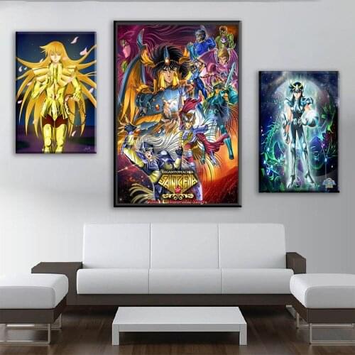 Saint Seiya HD Print Modular Japan Anime Cool Picture Canvas Painting Poster For Living Room Home Decor Wall Art Frame