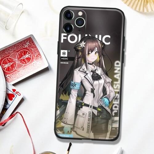 Folinic Arknights Soft Silicone Glass Phone Case Cover Shell For iPhone SE 6 6s 7 8 Plus X XR XS 11 12 Mini Pro Max