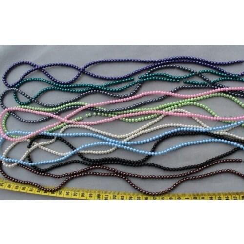 Set of 20 strands (qty 108 each) Glass Pearls mixed Colored 4mm