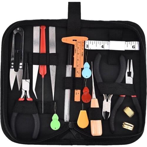 17 Pcs Jewelry Pliers Set Side Cutting/Round Nose/Set End Cutting /Flat Nose/Needle Nose Pliers DIY Jewelry Making Tools