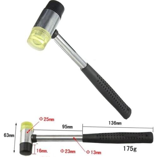 New1PCS Mini Hammer Work Glazing Window Beads Hammer Head Soft Mallet Tool Woodworking Hand ToolsRubber Double Sided Two-ended