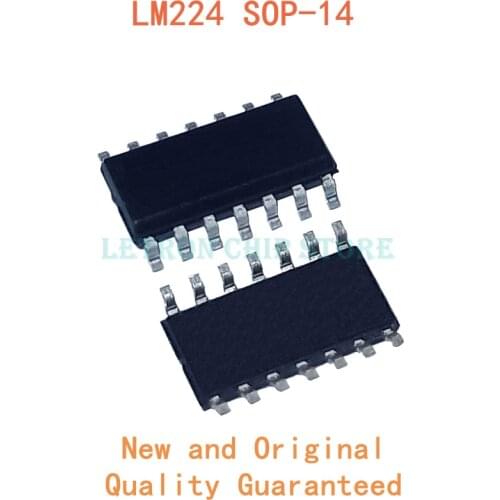 10PCS LM224 SOP14 LM224D SOP-14 LM224DR SOP LM224DR2G SOIC14 LM224DT SOIC-14 LM224DG SMD 224 new and original IC Chipset