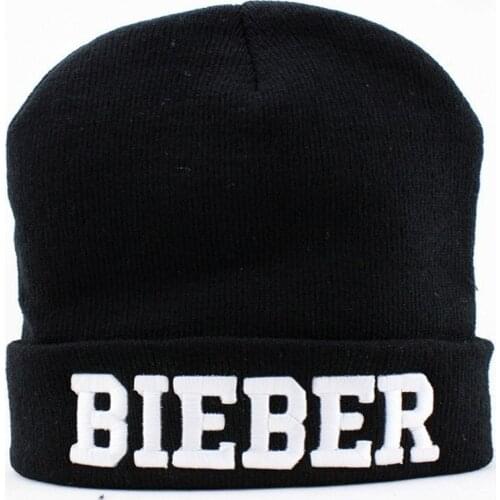 Wholesale & Retail 2017 Fashion Winter Autumn Acrylic Knitte Solid Cap Justin Bieber Beanie Hats For Men Women Girl Toucas