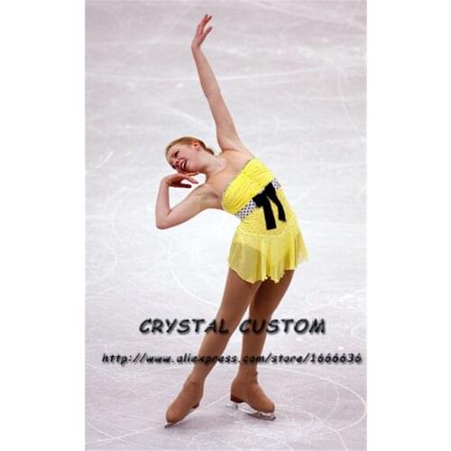 Girls Ice Skating Dresses Graceful New Brand Figure Skating Dresses For Competition DR4161