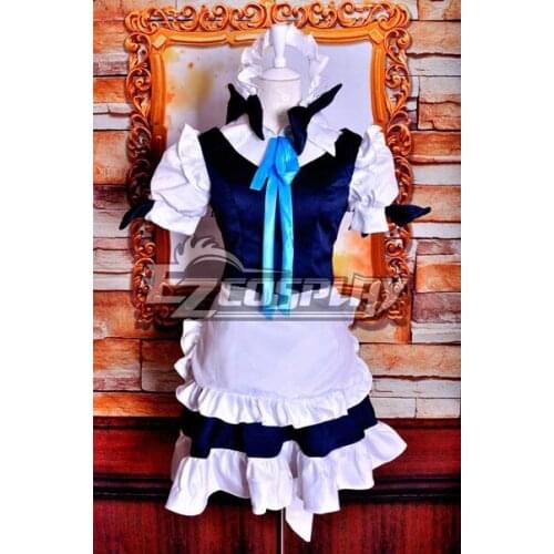 Touhou Project Izayoi Sakuya Maid Cosplay Costume Deluxe Version E001