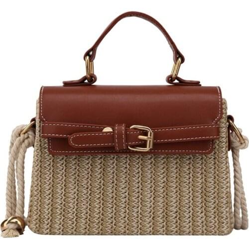 Women Luxury Straw Bags Bohemian Beach Female Travel Handbag Fashion Design Crossbody Holiday Lady Summer Casual Tote SS3641