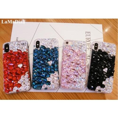 Diamond Case Rhinestone Bling Cover Fundas Coque For iPhone 12 11 Pro MAX X XS MAX XR 6S 7 8 Plus Luxury Diamond Soft TPU Cover