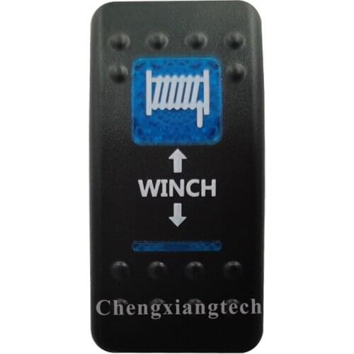 Printed Blue Rocker Switch Cap-Winch In Out- for Carling Arb Car Boat Rocker Switch 12v 24v, Cover Only !!! No Switch Base