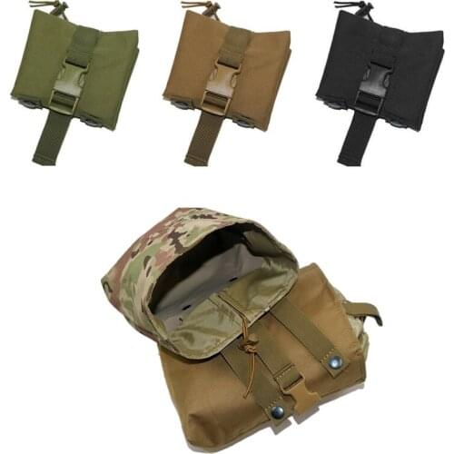 Tactical Dump Pouch Magazine Folding Drop Pouch For Military Outdoor Hunting Tool Foldable Recovery Mag Nylon