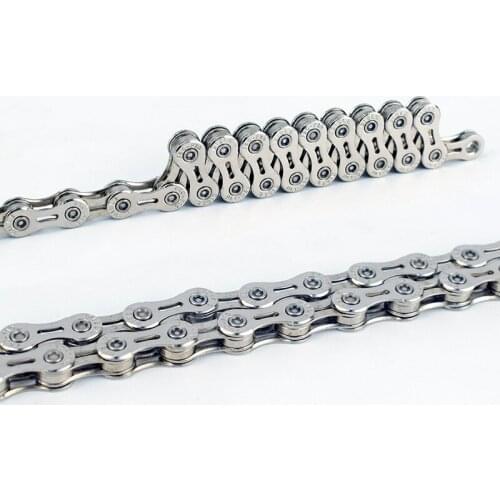 TRUYOU 10 30 Speed Bicycle Chain Mountain Bike Half Hollow Road Folding Change Silver