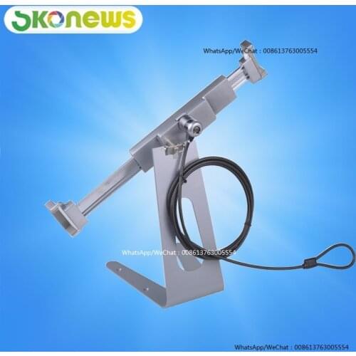 Universal tablet PC adjustable anti-theft security lock desktop display stand holder with cable for 7-13" for ipad