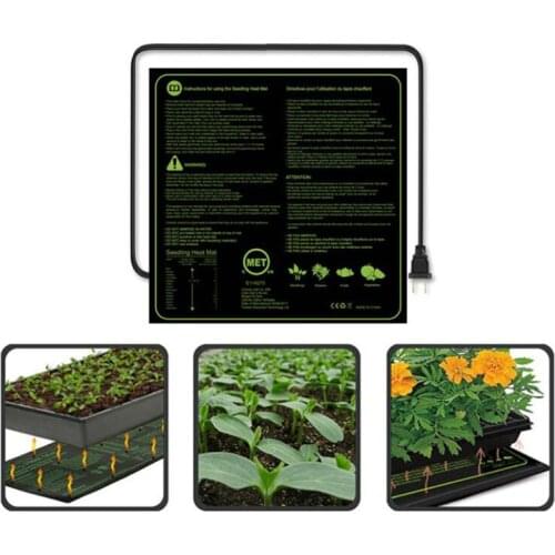 Waterproof Heating Pad Plant Heating Mat Seedling Heat Mat Garden Supply Seed Germination Propagation Clone Starter Pad 50x50