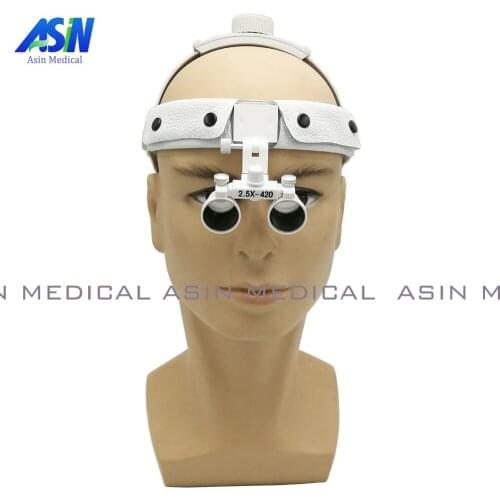 High quality 2.5 x headset Dental Loupe magnifier Head wear surgical loupes adjustable angle easy use