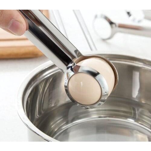 1Pc Kitchen Cooking Tools Creative Stainless Steel Egg Tong Egg Clip Kitchen Gadgets