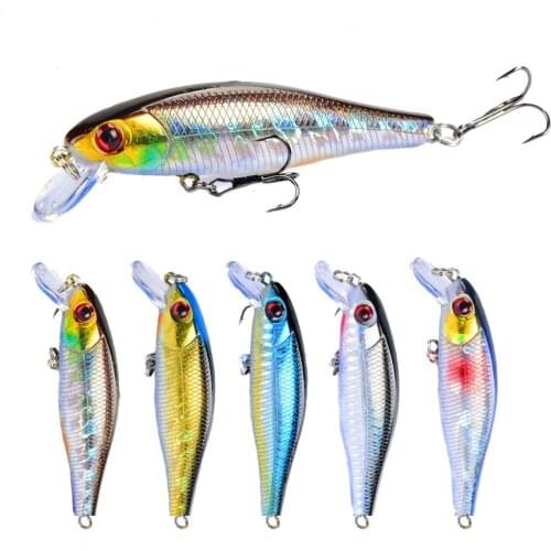1PCS Minnow Fishing Lure Artificial Hard Bait Bionic 3D Eyes 8.5cm 9.2g Floating Wobbler Crankbait Bass Trolling Fishing Tackle