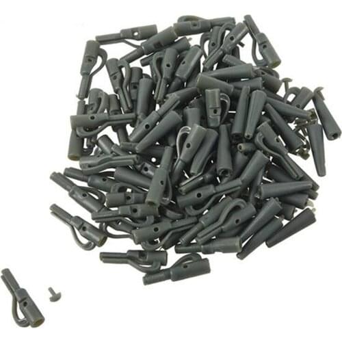 100Pcs/Sets Fishing Terminal Tackle Safety Lead Clips with Pins Tail Rubber Tubes Carp Fishing Tackle Tools