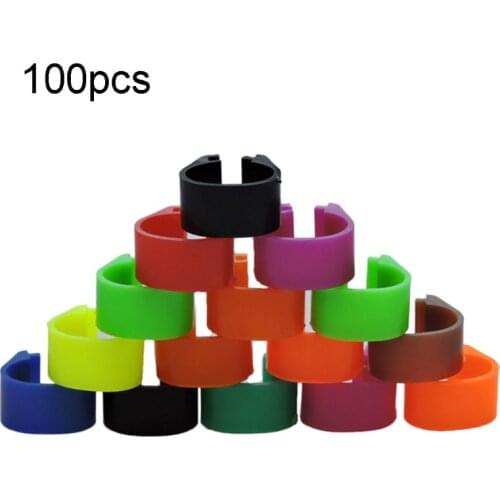 100 Pcs Multi-color Bird Foot Ring Species Identify Dove Bands Training Rings 37MF