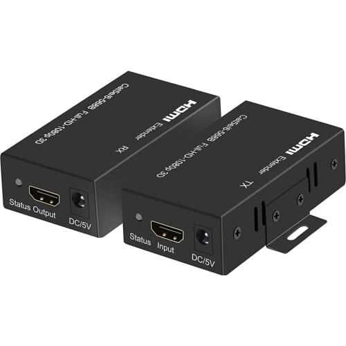 164ft/50M 1080P@60Hz 3D HDMI Repeater (TX and RX) RJ45 to HDMI Converter Transfer Single HDMI Extender