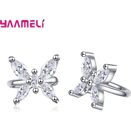 925 Sterling Silver Statament Crystal Stud Earrings For Women Girls Fashion Jewelry Trendy 2021 Valentines Day Gift Wholesale