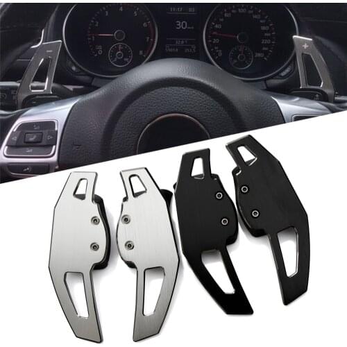Aluminum Steering Wheel DSG Paddle Extension Shifters Shifter Sticker Cover for Volkswagen VW Golf 7 2013-2016