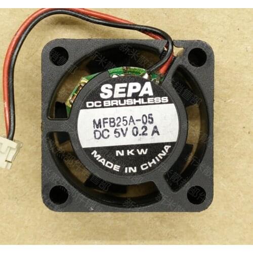 USED SEPA 5V 0.2A 2.5CM ball bearing MFB25A-05 cooling fan
