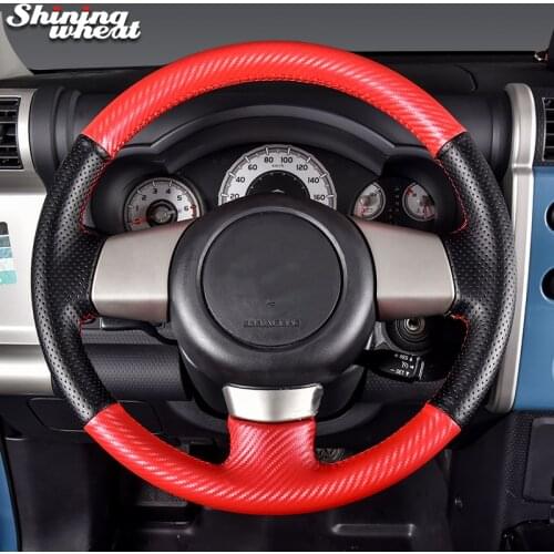 Shining wheat Hand-stitched Steering Wheel Cover for Toyota FJ Cruiser 2006 -2014