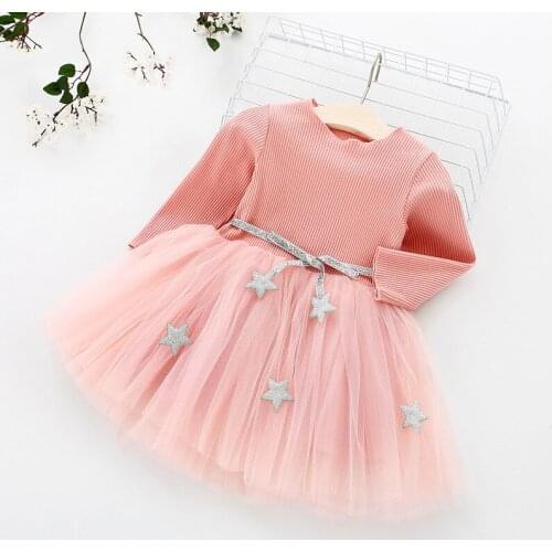 Baby Girls Dresses Autumn Long Sleeve Princess Dresses Toddler Kids 1 2 Years Birthday Party Vestidos Children Casual Clothing