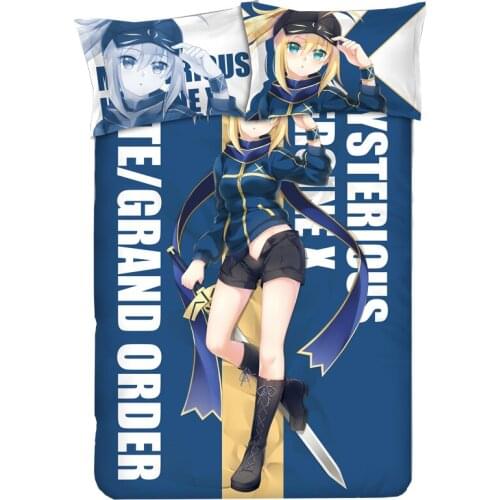Fate grand order FGO Anime Bed Sheet or Duvet Cover sets with Two Pillow cases bedding Linen