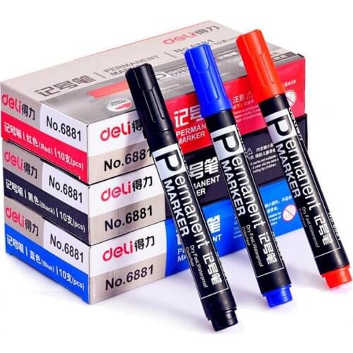 Marker Pen Permanent Waterproof Oily Marker Pen for White Board Highlighter Stationery Office School Supplies 1.5mm 1pcs