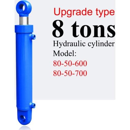 600-700mm Travels Upgraded Hydraulic Oil Cylinder Small Two-way Lifting Hydraulic Oil Top Accessories 8 Tons Hydraulic Cylinder