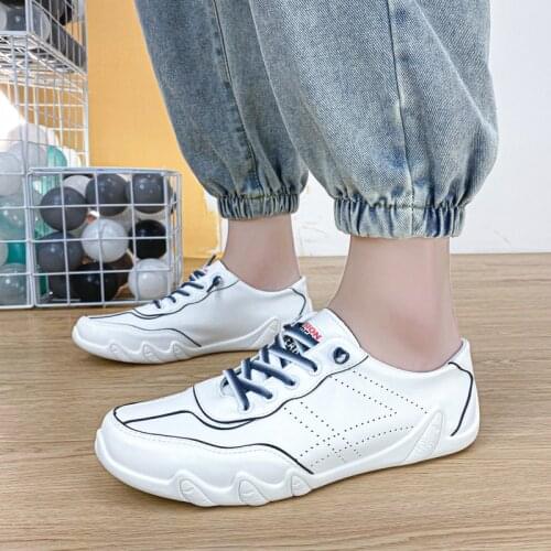 PUPUDA White Men Sneakers Fashion Casual Canvas Shoes Men Vulcanized Sneakers Summer Trend Walking Sohes Male