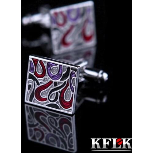KFLK 2020 Luxury HOT shirt cufflink for mens Brand cuff button cuff links High Quality red wedding gemelos abotoaduras Jewelry