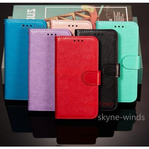 For Samsung Galaxy A22 4G M32 solid color flip wallet clip leather case lanyard mobile phone holder cover for SM A M 22 32 coque